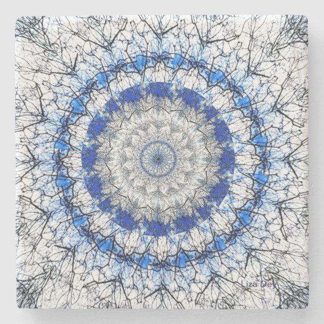 Winter Dream Abstract Stone Coaster (Front)