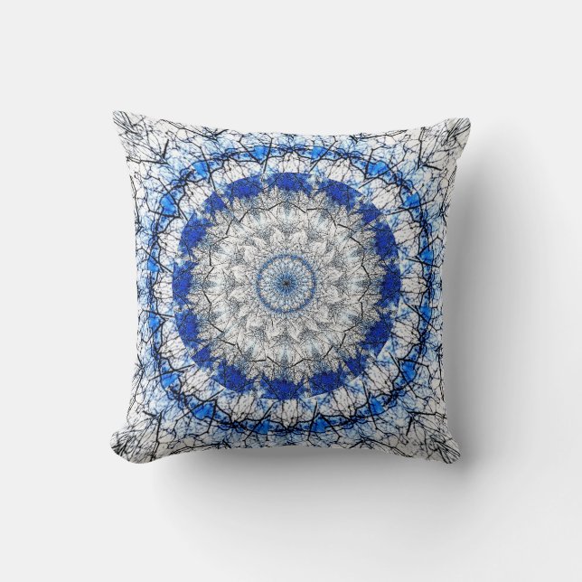 Winter Dream Abstract Throw Pillow (Front)