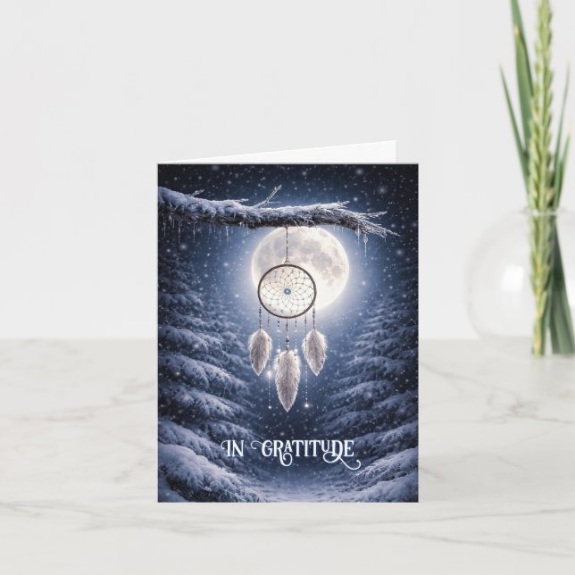 Winter Dreamcatcher Thank You Card (Front)