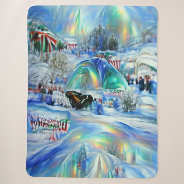 Winter Dreamscape Sherpa Blanket (Front)