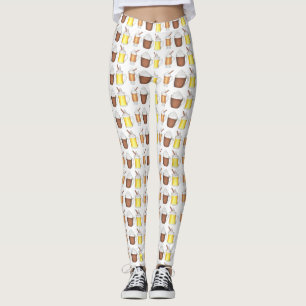 Winter Drinks Egg Nog Rum Cocoa Holiday Cocktails Leggings