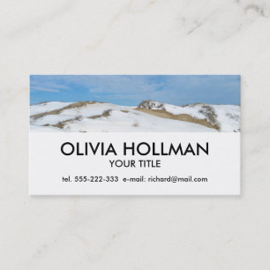 Winter dunes landscape business card