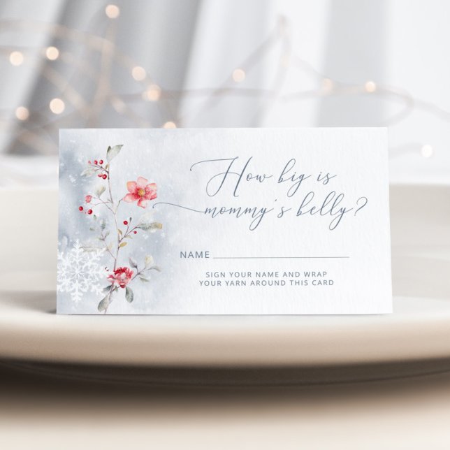Winter dusty blue How big is mommys belly Enclosure Card (Creator Uploaded)