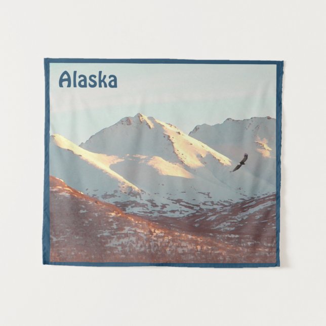 Winter Eagle Tapestry (Front (Horizontal))