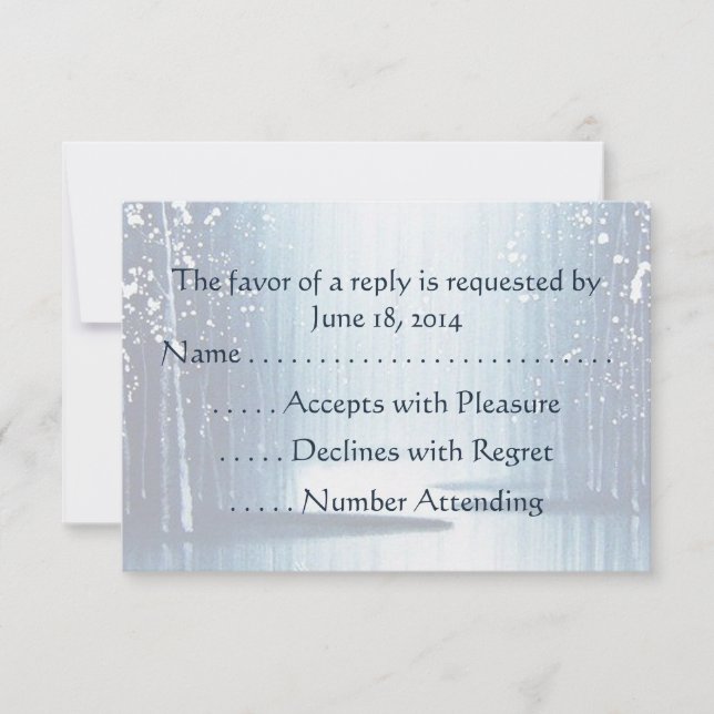 Winter Egrets RSVP Cards (Front)