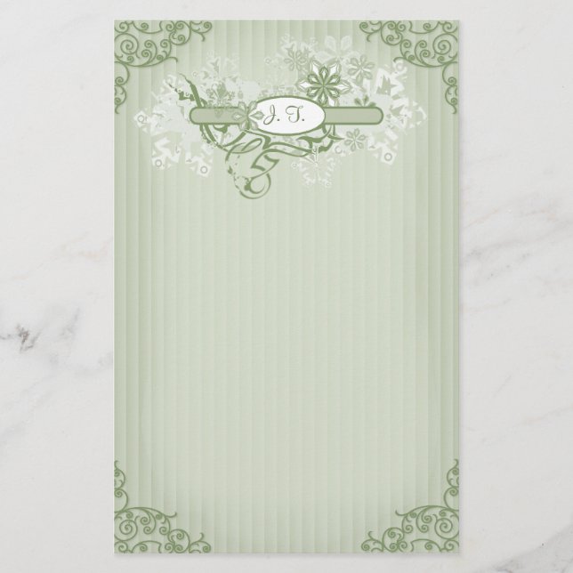 Winter Elegance - Customize Stationery (Front)