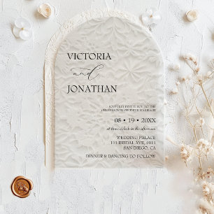 Winter Elegant Simple Wedding Acrylic Invitations