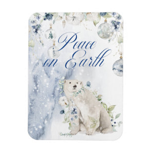 Winter Elegant Watercolor Greenery Typography Magnet