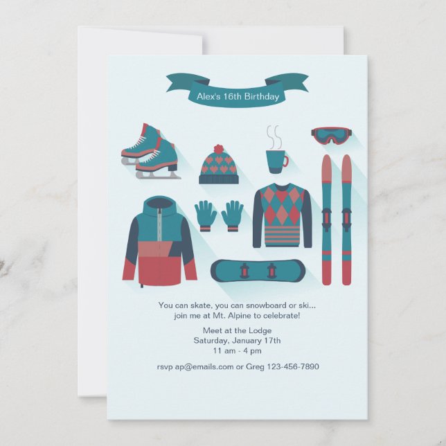 Winter Elements Invitation (Front)