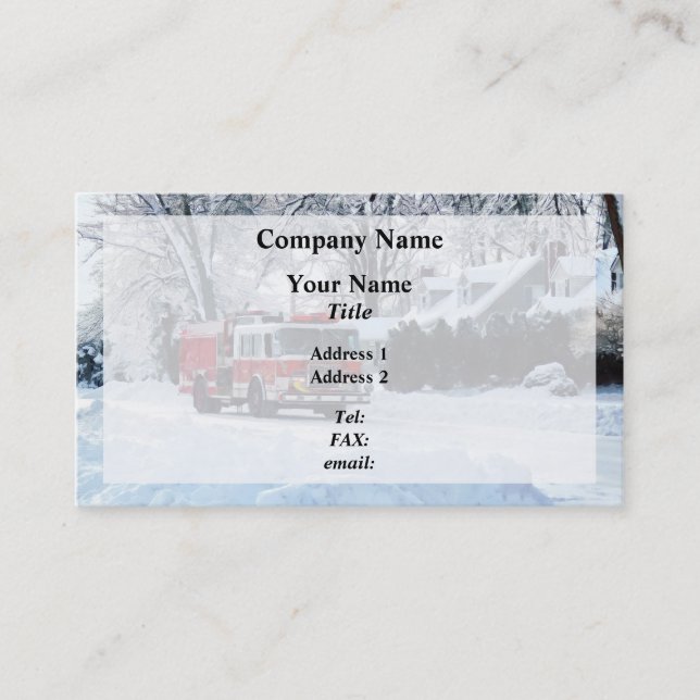 Winter Emergency Business Card (Front)