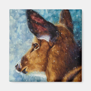 Winter Enchantment - Deer Magnet