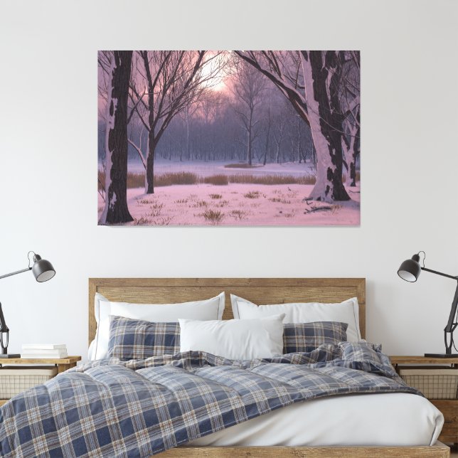 Winter Ethereal Canvas Print (Insitu(Bedroom))