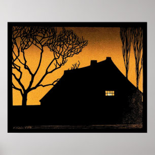 Winter evening (1919) by Julie de Graag Poster