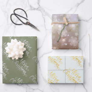 Winter Evergreen Christmas Wrapping Paper Sheet