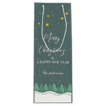 Winter Evergreen Forest Papercut Christmas Party