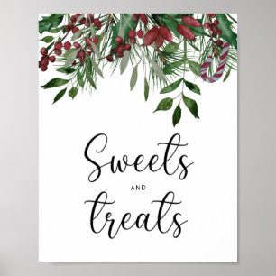 Winter evergreen Sweets and Treats Poster
