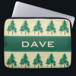 Winter Evergreens Outdoor Enthusiast Personalized Laptop Sleeve<br><div class="desc">This design features groupings of winter evergreen trees. It makes a wonderful gift choice for nature lovers and those who enjoy outdoor recreation. Ready to personalize with your name or initials. The monogram elements may be removed if you'd prefer the item without them.</div>