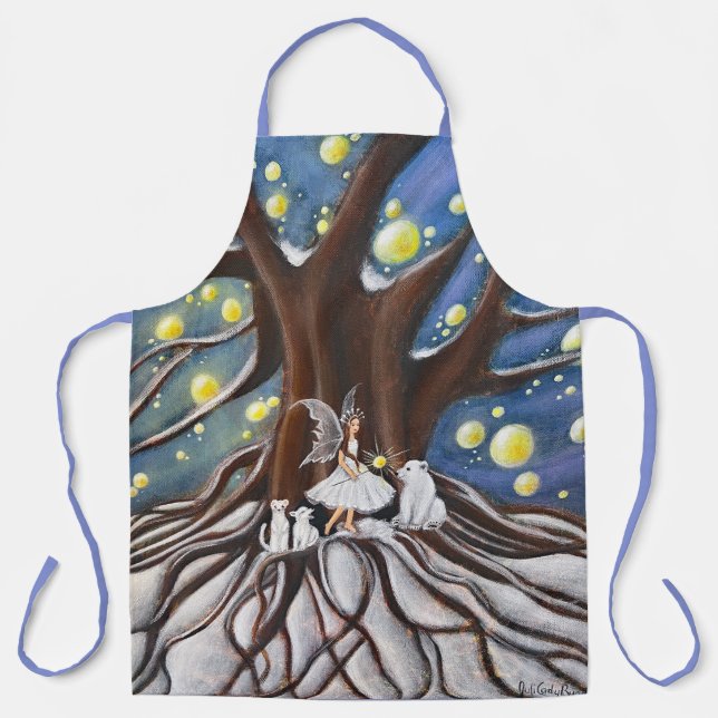 Winter Fairy and Animals All-Over Print Apron (Front)
