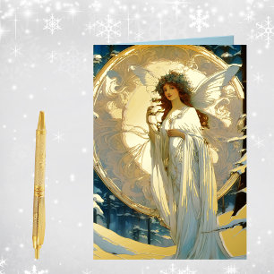 winter fairy -artisic foil greeting card