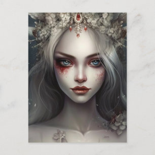 Winter Fairy Gothic Queen Postcard