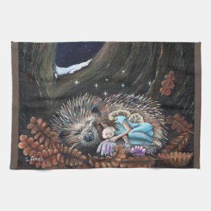 Winter Fairy Guardian of Dreams Kitchen Towel