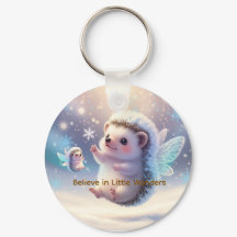 Winter Fairy Hedgehogs – Cute Snowflake