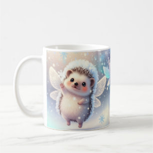 Winter Fairy Hedgehogs Mug – Cute Snowflake