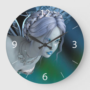 Winter Fairy Large Clock