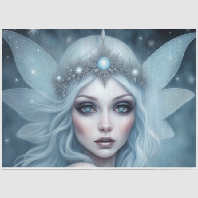 Winter Fairy Queen Decoupage Paper  (Front)