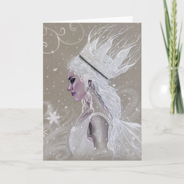 Winter Fairy Queen Greeting Card (Front)