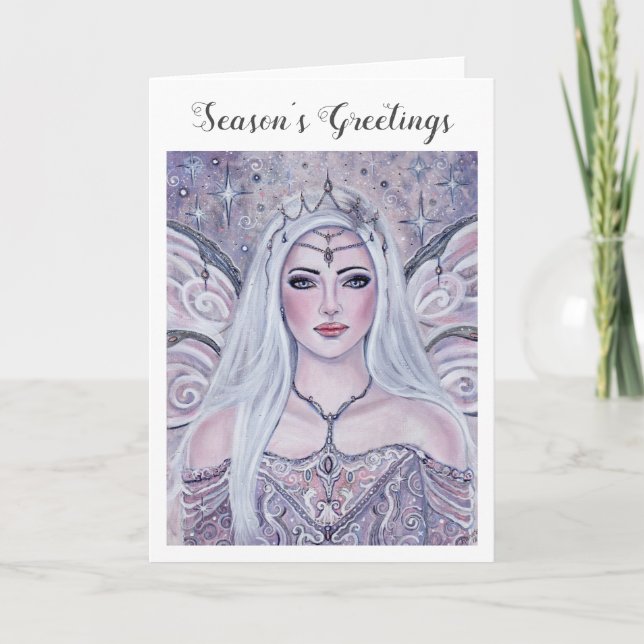 Winter fairy seasons greeting cards by Renee (Front)