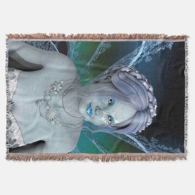 Winter Fairy Throw Blanket (Front)