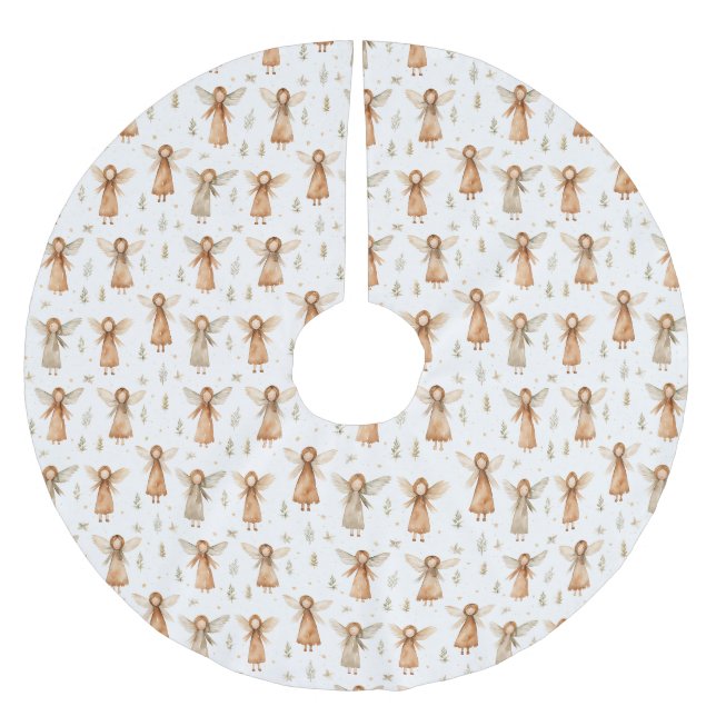Winter Fairytale Neutral Colors Tree Skirt (Front)