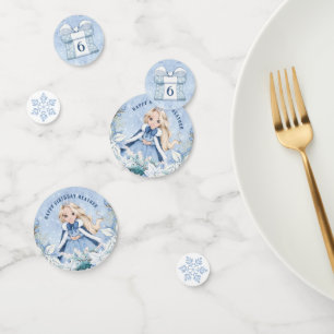 Winter Fairytale Princess Blonde Hair Confetti