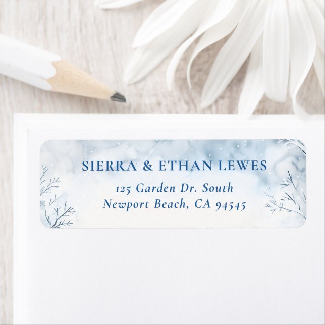 Winter Falling Snow Forest Rustic Elegant Wedding (Insitu)