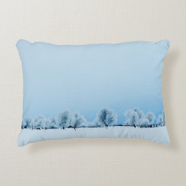 Winter Farm Decorative Pillow (Front)