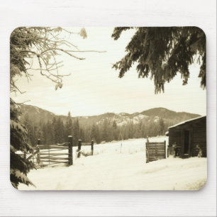 Winter Farm in Washington  by djoneill Mouse Pad