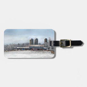 Winter Farm Luggage Tag