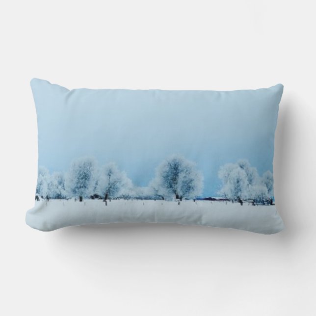Winter Farm Lumbar Pillow (Front)