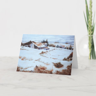 "Winter Farms" Country Road Greeting Card