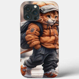 Winter fashion cat iPhone 13 pro max case