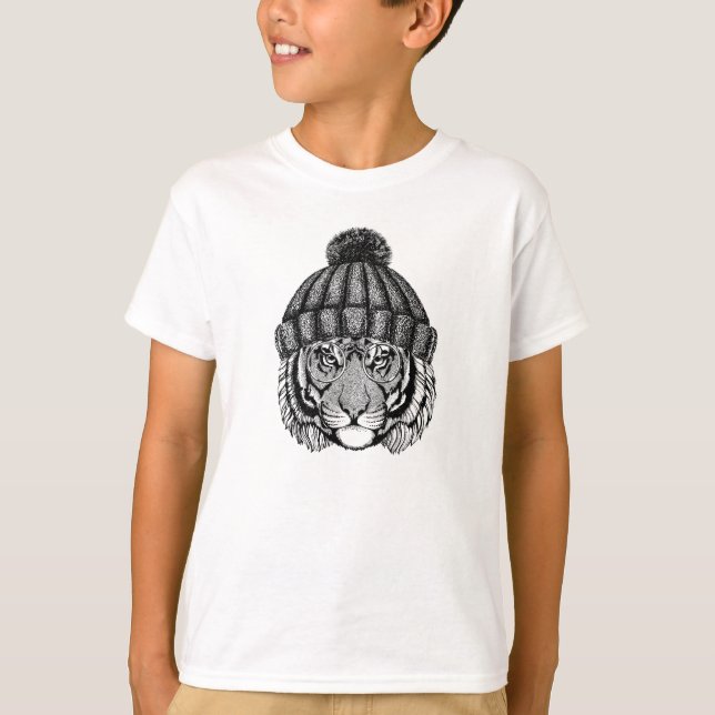 Winter Fashion Ready Tiger T-Shirt (Front)
