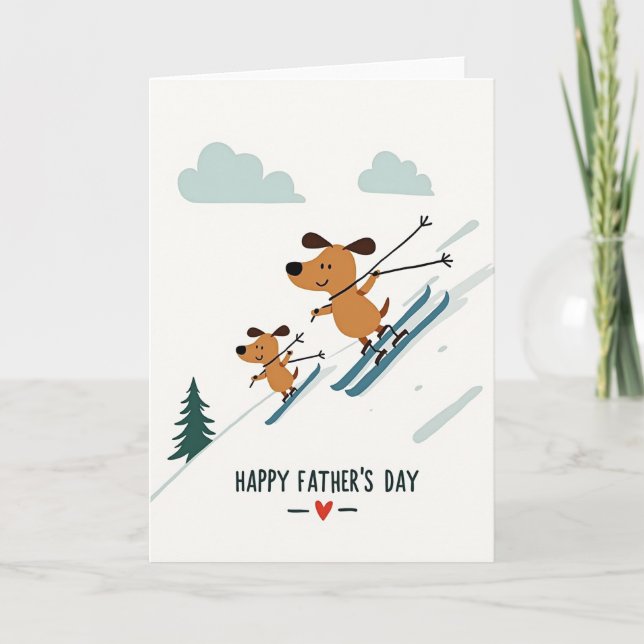 Winter Fathers Day Scene Card (Front)