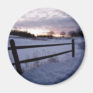 Winter Fence Magnet