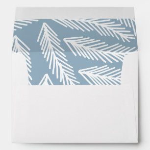 Winter Fern Pine Holiday Card Envelope