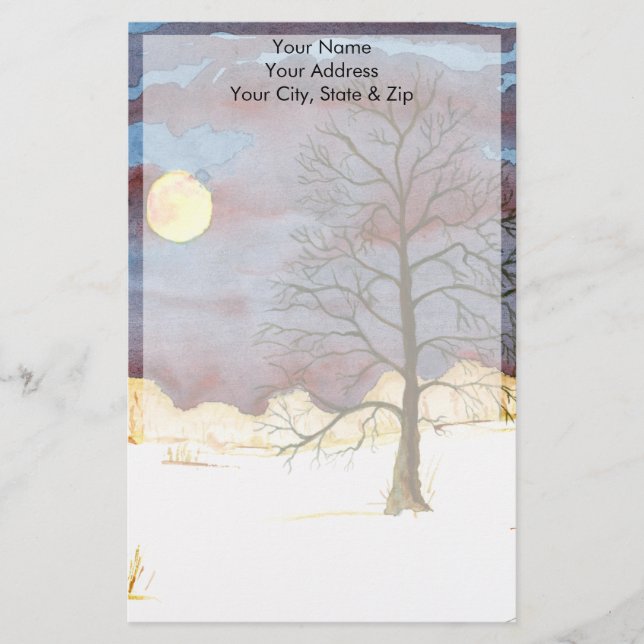 Winter Field Stationery (Front)