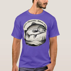 Winter Fishing Catch Memories Release Stress T-Shirt