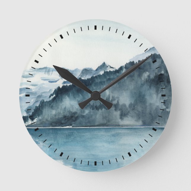 Winter Fjords Round Clock (Front)
