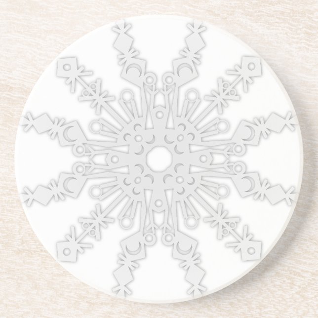 Winter Flake V Coaster (Front)