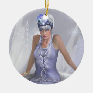 Winter Flame Round Ornament